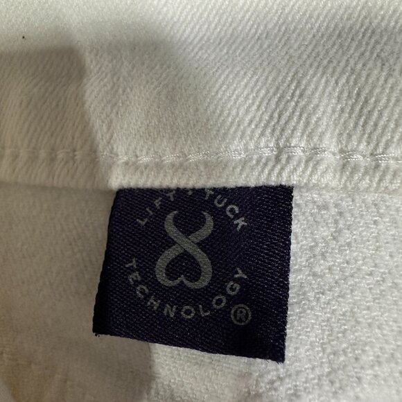 NYDJ Not Your Daughters Jeans Womens 6 White Denim Cotton Stretch Crop Button - Picture 7 of 10